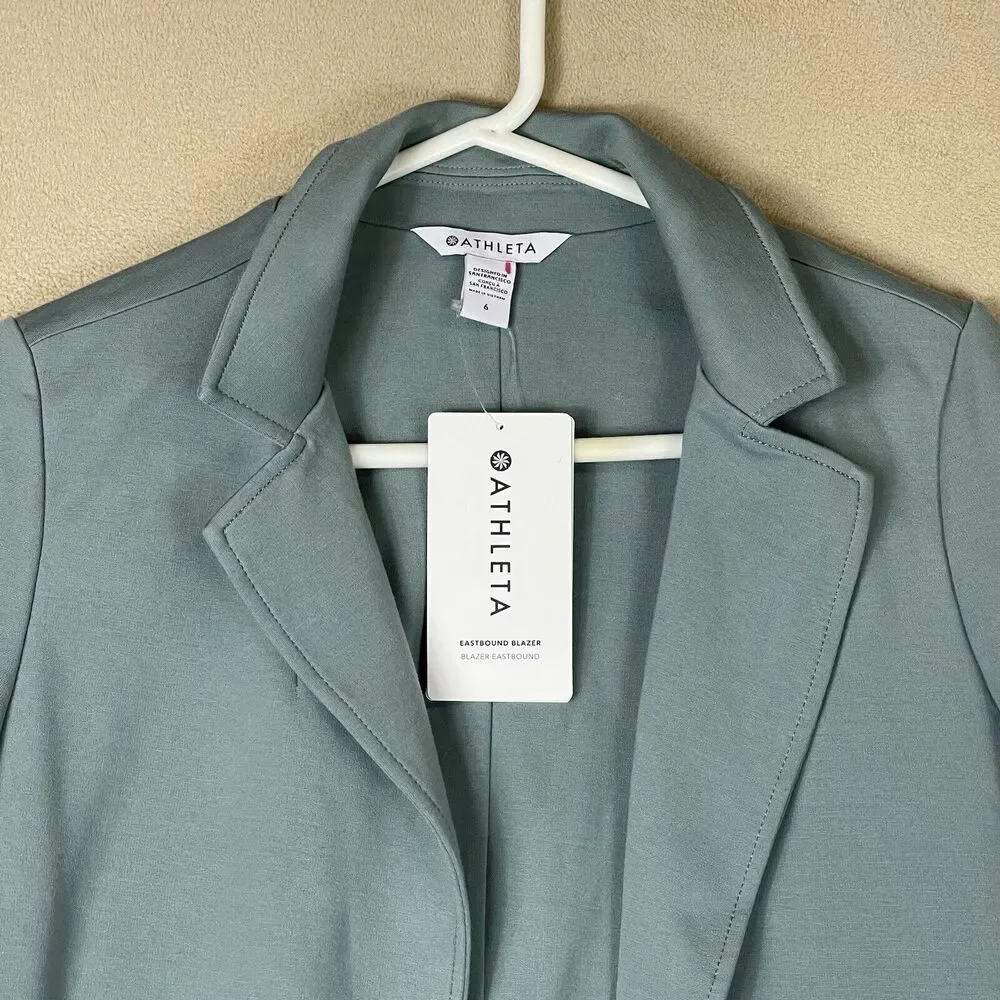 Athleta Jacket Womens 6 Gray Eastbound Blazer Casual‎ Workwear Top Adult NWT